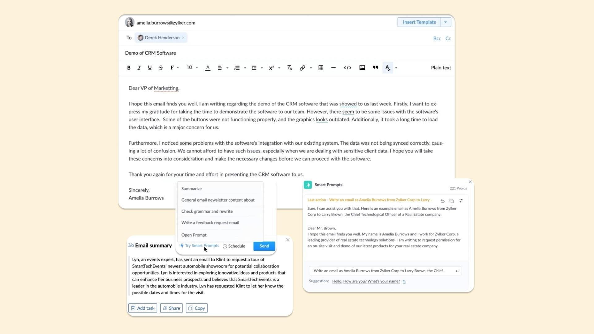 Zia Agents per Zoho CRM
