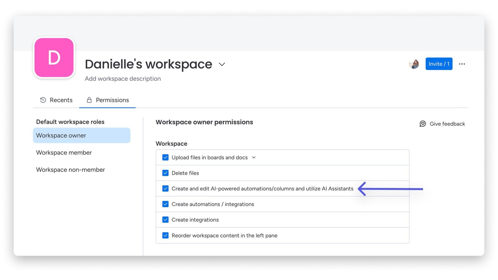 monday sidekick - workspace permissions