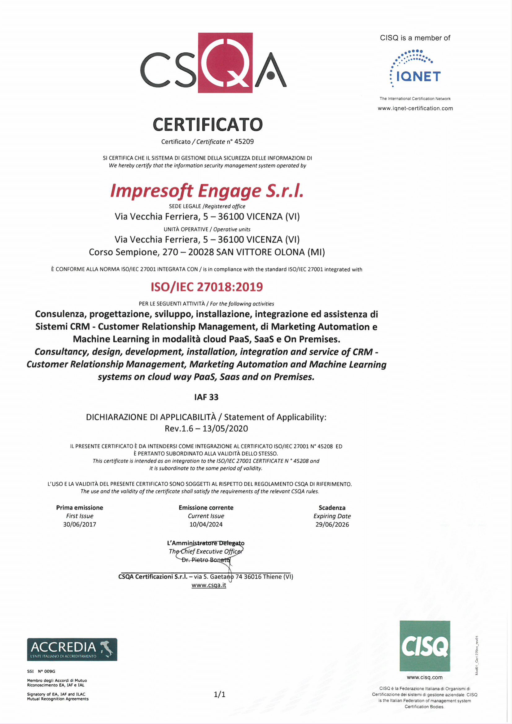 Cert. CSQA_27018_IMPRESOFT_2024-1