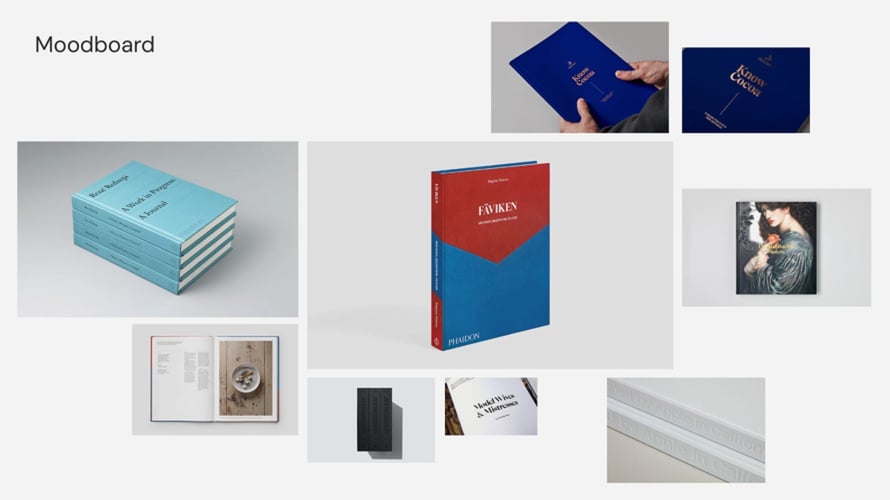 Moodboard che descrive le tipologie di scatti da includere nel nuovo eCommerce