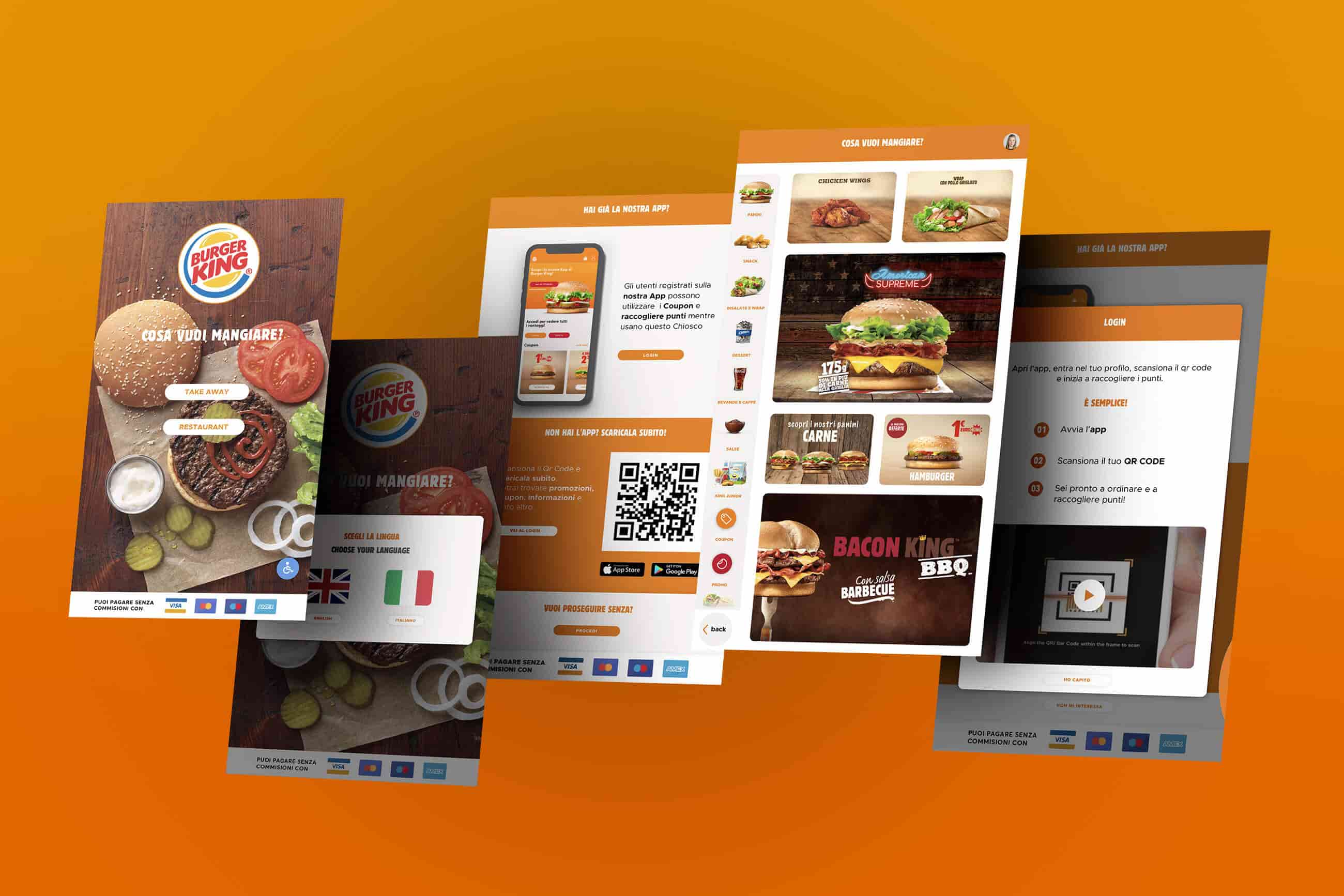 Interfaccia app Burger King