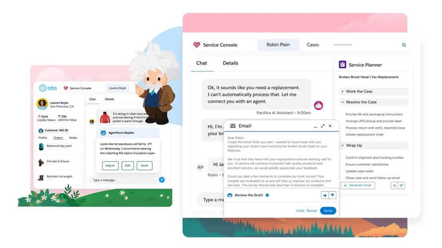 Salesforce Service Cloud AI e analisi predittiva
